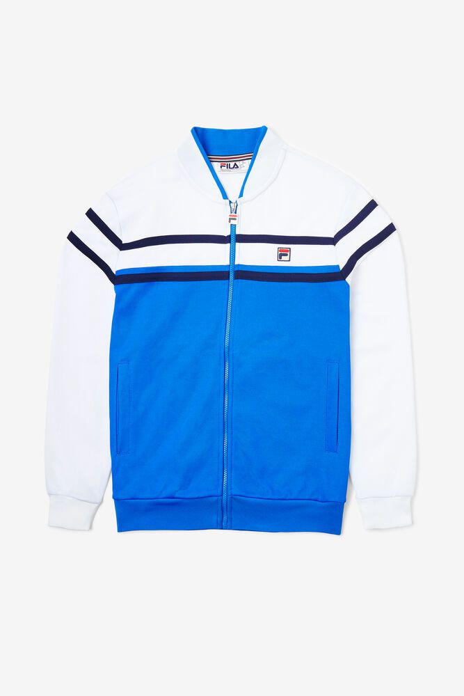 Fila Jacket Mens Blue/White - Naso - Philippines 4165720-JR